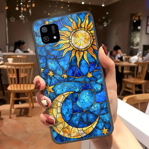 Oppo A16K Cover - Celestial Starry Universe Series  - HQ Ultra Shine Premium Infinity Glass Soft Silicon Borders Case