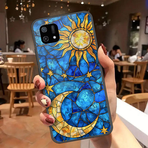 Oppo A16e Cover - Celestial Starry Universe Series  - HQ Ultra Shine Premium Infinity Glass Soft Silicon Borders Case