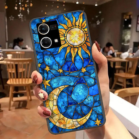 Oppo Reno 7 4G Cover - Celestial Starry Universe Series  - HQ Ultra Shine Premium Infinity Glass Soft Silicon Borders Case