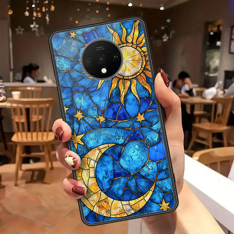 OnePlus 7T Cover - Celestial Starry Universe Series  - HQ Ultra Shine Premium Infinity Glass Soft Silicon Borders Case