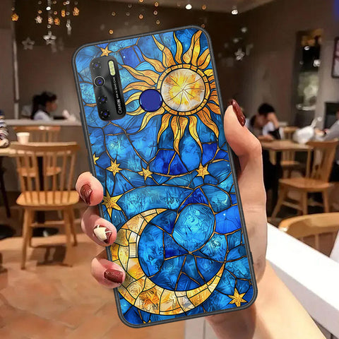 Infinix Hot 9 Cover - Celestial Starry Universe Series  - HQ Ultra Shine Premium Infinity Glass Soft Silicon Borders Case