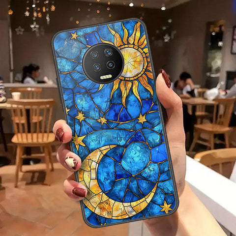 Infinix Note 7 Cover - Celestial Starry Universe Series  - HQ Ultra Shine Premium Infinity Glass Soft Silicon Borders Case