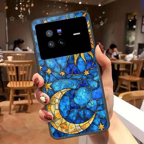 Vivo X80 Cover - Celestial Starry Universe Series  - HQ Ultra Shine Premium Infinity Glass Soft Silicon Borders Case