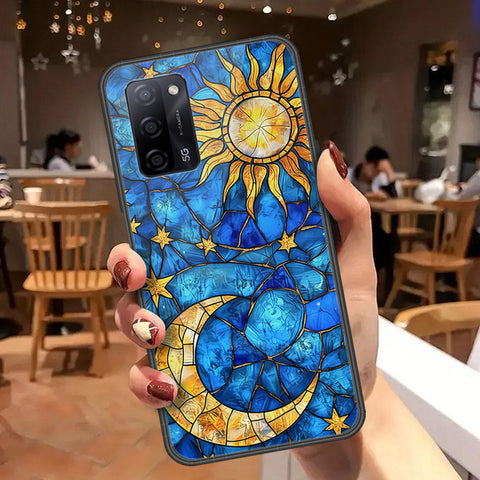 Oppo A55s Cover - Celestial Starry Universe Series  - HQ Ultra Shine Premium Infinity Glass Soft Silicon Borders Case