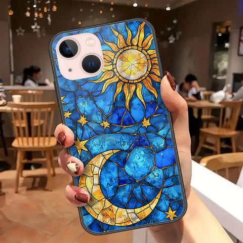 iPhone 14 Plus Cover - Celestial Starry Universe Series - HQ Ultra Shine Premium Infinity Glass Soft Silicon Borders Case