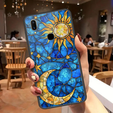 Vivo V11 Cover - Celestial Starry Universe Series  - HQ Ultra Shine Premium Infinity Glass Soft Silicon Borders Case