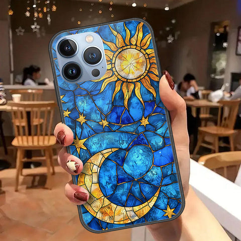iPhone 14 Pro Max Cover - Celestial Starry Universe Series - HQ Ultra Shine Premium Infinity Glass Soft Silicon Borders Case