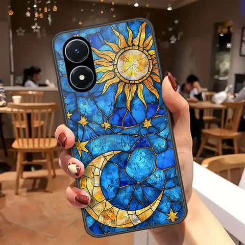 Vivo Y02s Cover - Celestial Starry Universe Series  - HQ Ultra Shine Premium Infinity Glass Soft Silicon Borders Case