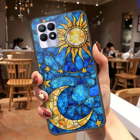 Realme 8i Cover - Celestial Starry Universe Series  - HQ Ultra Shine Premium Infinity Glass Soft Silicon Borders Case