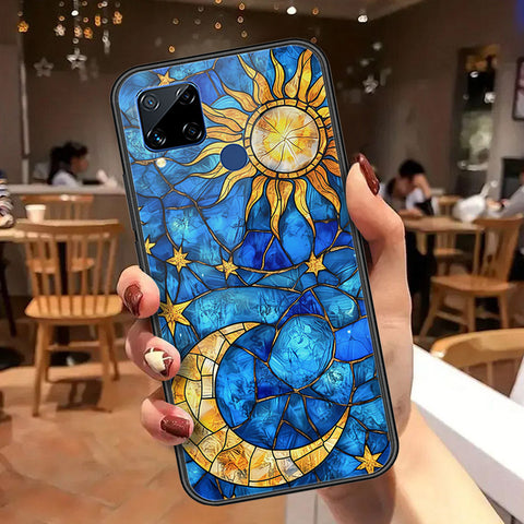 Realme C15 Cover - Celestial Starry Universe Series  - HQ Ultra Shine Premium Infinity Glass Soft Silicon Borders Case