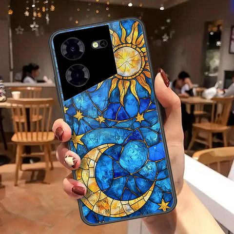 Tecno Pova 5 Pro Cover - Celestial Starry Universe Series - HQ Ultra Shine Premium Infinity Glass Soft Silicon Borders Case