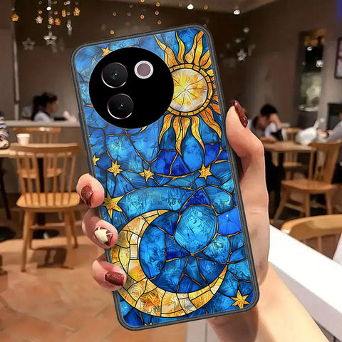 Vivo V30e Cover - Celestial Starry Universe Series - HQ Ultra Shine Premium Infinity Glass Soft Silicon Borders Case
