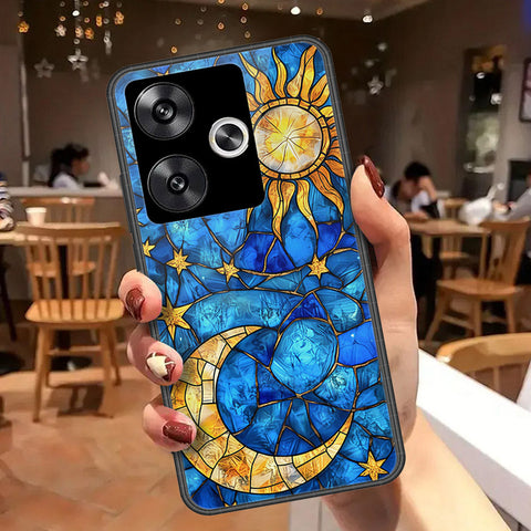 Xiaomi Poco F6 Cover - Celestial Starry Universe Series - HQ Ultra Shine Premium Infinity Glass Soft Silicon Borders Case