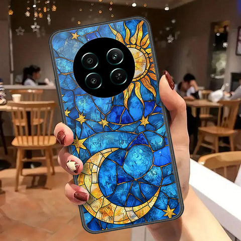 Realme 12 4GCover - Celestial Starry Universe Series - HQ Ultra Shine Premium Infinity Glass Soft Silicon Borders Case