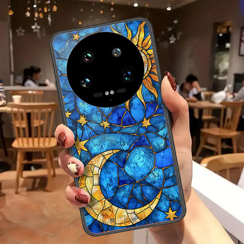 Xiaomi 14 Ultra Cover - Celestial Starry Universe Series - HQ Ultra Shine Premium Infinity Glass Soft Silicon Borders Case