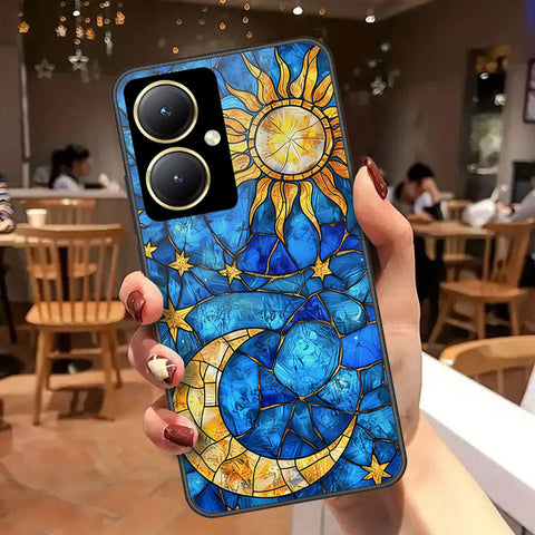 Vivo Y35 Plus Cover - Celestial Starry Universe Series - HQ Ultra Shine Premium Infinity Glass Soft Silicon Borders Case