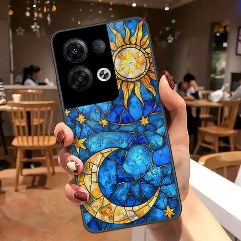 Oppo Reno 8 Pro  Cover - Celestial Starry Universe Series - HQ Ultra Shine Premium Infinity Glass Soft Silicon Borders Case