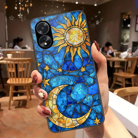Oppo A18 Cover - Celestial Starry Universe Series - HQ Ultra Shine Premium Infinity Glass Soft Silicon Borders Case
