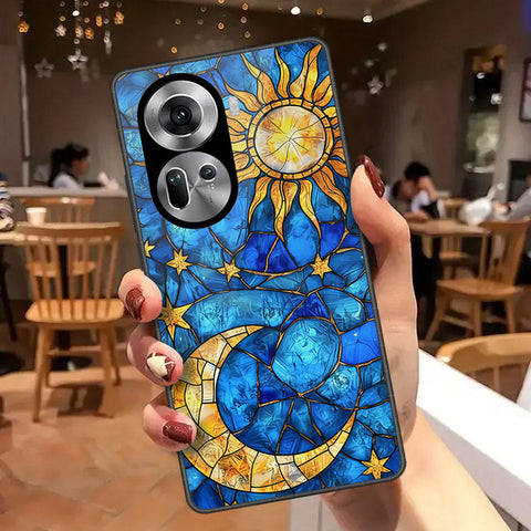 Oppo Reno 11 5G Cover - Celestial Starry Universe Series - HQ Ultra Shine Premium Infinity Glass Soft Silicon Borders Case