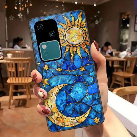 Vivo S18 Cover - Celestial Starry Universe Series - HQ Ultra Shine Premium Infinity Glass Soft Silicon Borders Case