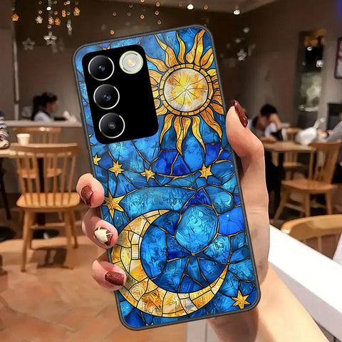 Vivo Y100 4G Cover - Celestial Starry Universe Series - HQ Ultra Shine Premium Infinity Glass Soft Silicon Borders Case