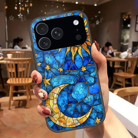 iPhone 17 Pro Max - Celestial Starry Universe Series - HQ Ultra Shine Premium Infinity Glass Soft Silicon Borders Case