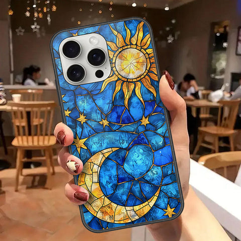 iPhone 16 Pro - Celestial Starry Universe Series - HQ Ultra Shine Premium Infinity Glass Soft Silicon Borders Case