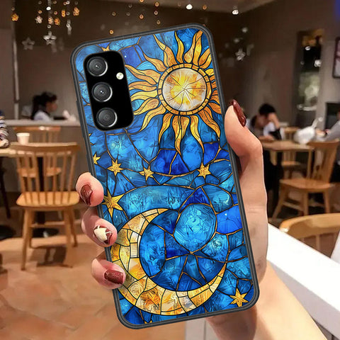 Samsung Galaxy A55 Cover - Celestial Starry Universe Series - HQ Ultra Shine Premium Infinity Glass Soft Silicon Borders Case
