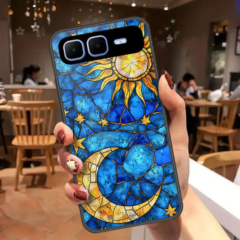Infinix Smart 10 Plus Cover - Celestial Starry Universe Series - HQ Ultra Shine Premium Infinity Glass Soft Silicon Borders Case