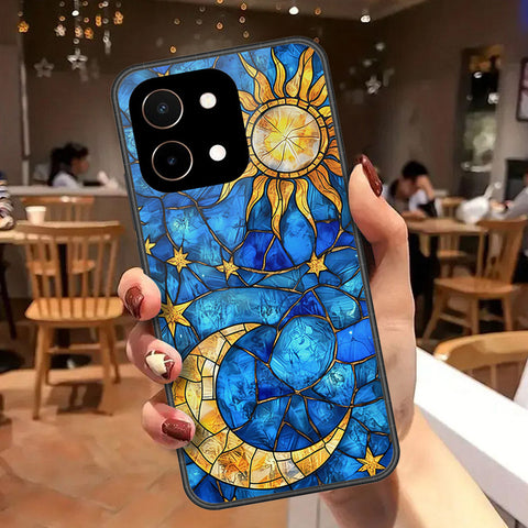 Vivo Y28 4G Cover - Celestial Starry Universe Series  - HQ Ultra Shine Premium Infinity Glass Soft Silicon Borders Case