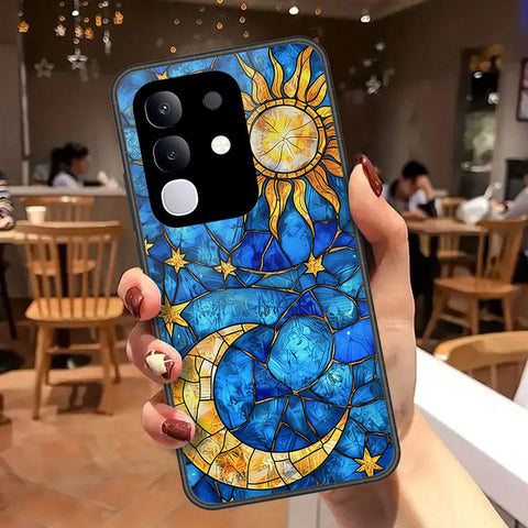 Vivo T4x Cover - Celestial Starry Universe Series  - HQ Ultra Shine Premium Infinity Glass Soft Silicon Borders Case