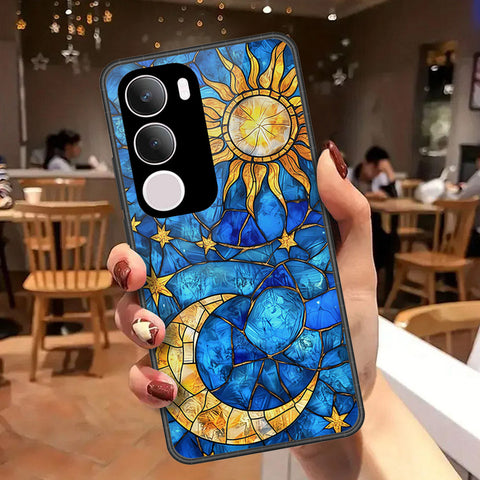 Vivo Y19 5G Cover - Celestial Starry Universe Series - HQ Ultra Shine Premium Infinity Glass Soft Silicon Borders Case