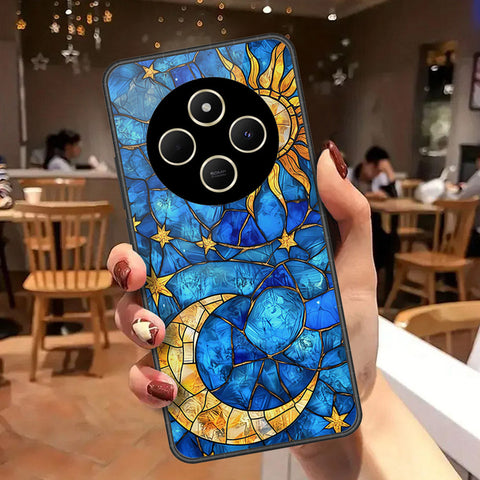 Xiaomi Poco C75 Cover - Celestial Starry Universe Series - HQ Ultra Shine Premium Infinity Glass Soft Silicon Borders Case