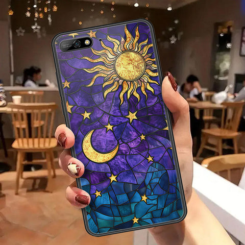 Huawei Y6 Prime 2018 Cover - Celestial Starry Universe Series  - HQ Ultra Shine Premium Infinity Glass Soft Silicon Borders Case