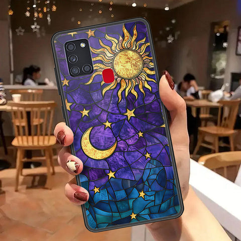 Samsung Galaxy A21s Cover - Celestial Starry Universe Series  - HQ Ultra Shine Premium Infinity Glass Soft Silicon Borders Case