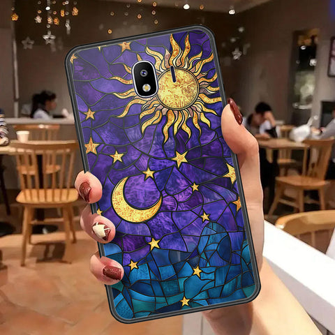 Samsung Galaxy J4 2018 Cover - Celestial Starry Universe Series  - HQ Ultra Shine Premium Infinity Glass Soft Silicon Borders Case
