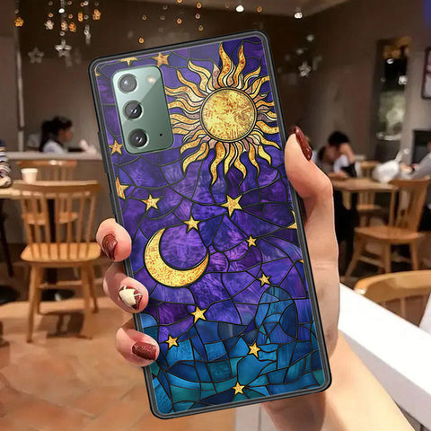 Samsung Galaxy Note 20 Cover - Celestial Starry Universe Series  - HQ Ultra Shine Premium Infinity Glass Soft Silicon Borders Case