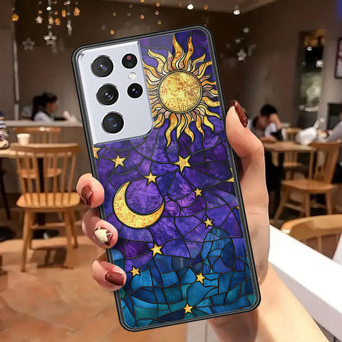 Samsung Galaxy S21 Ultra 5G Cover - Celestial Starry Universe Series  - HQ Ultra Shine Premium Infinity Glass Soft Silicon Borders Case