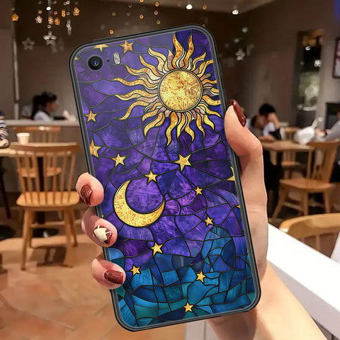 iPhone 5 Cover - Celestial Starry Universe Series - HQ Ultra Shine Premium Infinity Glass Soft Silicon Borders Case