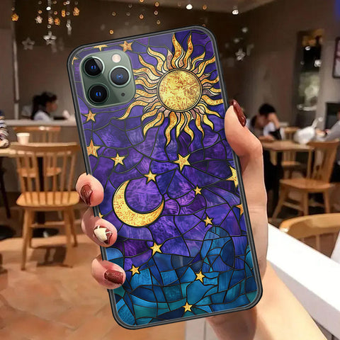 iPhone 11 Pro - Celestial Starry Universe Series - HQ Ultra Shine Premium Infinity Glass Soft Silicon Borders Case