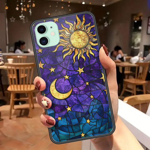iPhone 11 - Celestial Starry Universe Series - HQ Ultra Shine Premium Infinity Glass Soft Silicon Borders Case
