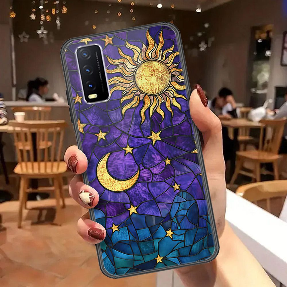 Vivo Y20i Cover - Celestial Starry Universe Series - HQ Ultra Shine Premium Infinity Glass Soft Silicon Borders Case (Fast Delivery)