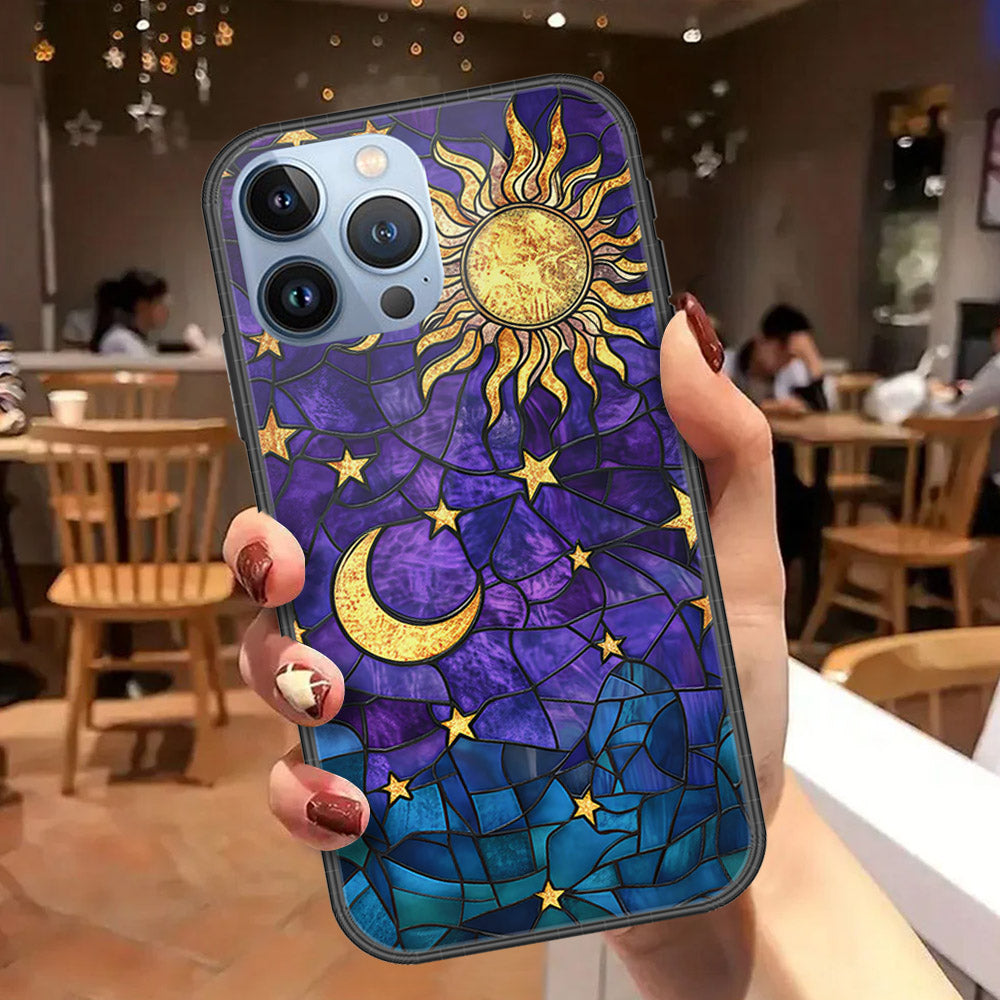 iPhone 13 Pro Max Cover - Celestial Starry Universe Series - HQ Ultra Shine Premium Infinity Glass Soft Silicon Borders Case (Fast Delivery)