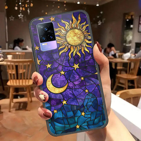 Vivo V21e Cover - Celestial Starry Universe Series  - HQ Ultra Shine Premium Infinity Glass Soft Silicon Borders Case