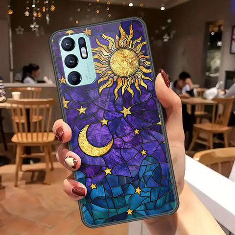 Oppo Reno 6 Cover - Celestial Starry Universe Series  - HQ Ultra Shine Premium Infinity Glass Soft Silicon Borders Case