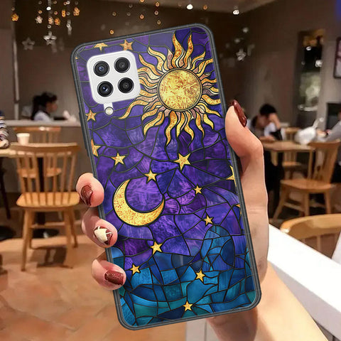 Samsung Galaxy M22 Cover - Celestial Starry Universe Series  - HQ Ultra Shine Premium Infinity Glass Soft Silicon Borders Case