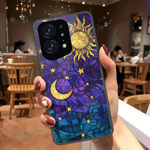 Oppo Find X5 Pro Cover - Celestial Starry Universe Series  - HQ Ultra Shine Premium Infinity Glass Soft Silicon Borders Case