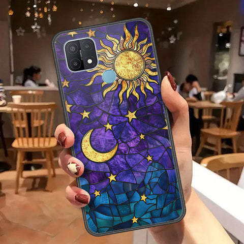 Oppo A15 Cover - Celestial Starry Universe Series  - HQ Ultra Shine Premium Infinity Glass Soft Silicon Borders Case