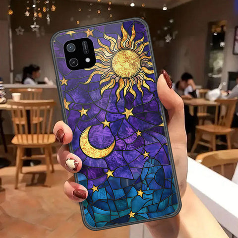 Oppo A16e Cover - Celestial Starry Universe Series  - HQ Ultra Shine Premium Infinity Glass Soft Silicon Borders Case