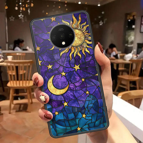 OnePlus 7T Cover - Celestial Starry Universe Series  - HQ Ultra Shine Premium Infinity Glass Soft Silicon Borders Case